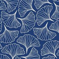 Ginkgo biloba leaf background pattern design. Luxury nature leaves outline design for various textiles and the design of medical cosmetics. Vector illustration.