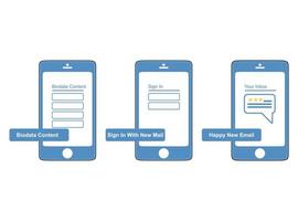 flat illustration of registration process and email creation. Vector Isometric Illustration Suitable for Diagrams, Infographics, And Other Graphic assets