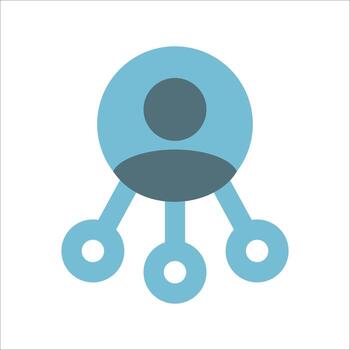 icono sólido de afiliado vector