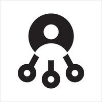 icono sólido de afiliado vector