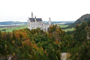 Beautiful view of Neuschwanstein Castle photo