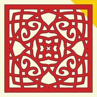 Conjunto de patrón de panel de pared decorativo de corte láser grande diseño jali, corte de máquina de acrílico y cnc. ornamento abstracto, patrón geométrico, clásico, oriental, vector