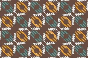 ikat damasco batik textil patrón sin costuras diseño vectorial digital para imprimir saree kurti borneo borde de tela símbolos de pincel muestras ropa de fiesta vector