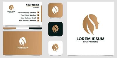 beauty care logo and branding card vector