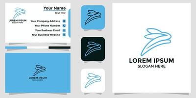 rabbit design logo and branding card vector