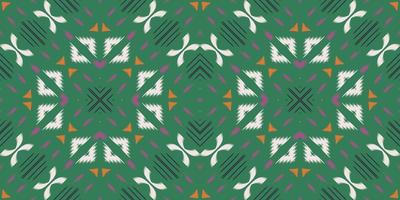 patrón sin costuras de arte tribal floral ikat. étnico geométrico batik ikkat vector digital diseño textil para estampados tela sari mughal cepillo símbolo franjas textura kurti kurtis kurtas