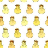 Siu mai dim sum seamless pattern vector illustration