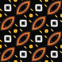 Ethnic ikat texture batik textile seamless pattern digital vector design for Print saree Kurti Borneo Fabric border brush symbols swatches stylish