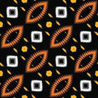 Ethnic ikat texture batik textile seamless pattern digital vector design for Print saree Kurti Borneo Fabric border brush symbols swatches stylish