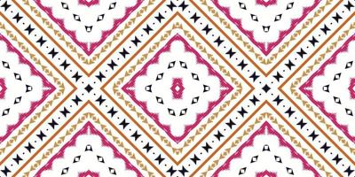 Ethnic ikat design batik textile seamless pattern digital vector design for Print saree Kurti Borneo Fabric border brush symbols swatches designer