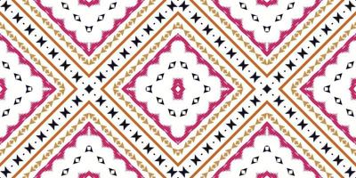 diseño étnico ikat batik textil de patrones sin fisuras diseño de vector digital para imprimir saree kurti borde de tela símbolos de pincel de borde diseñador de muestras