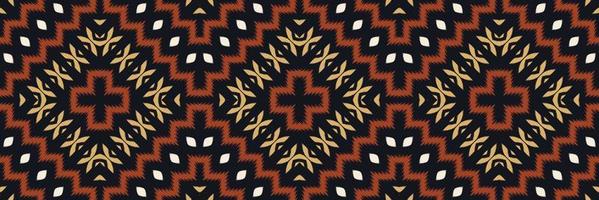 Ethnic ikat triangle batik textile seamless pattern digital vector design for Print saree Kurti Borneo Fabric border brush symbols swatches cotton