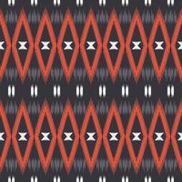 Motif ikat fabric seamless pattern digital vector design for Print saree Kurti Borneo Fabric border brush symbols swatches designer