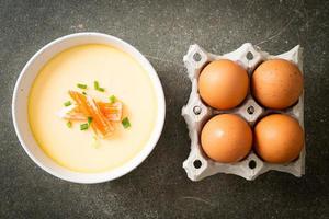 Steamed egg with crab stick photo