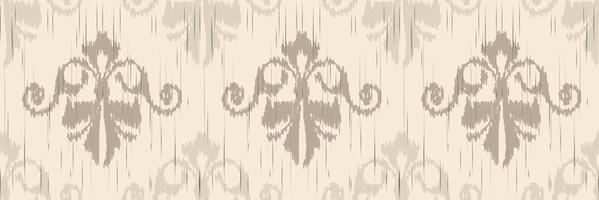 bordado escandinavo de damasco ikat, fondo tribal sin costuras ikat, natividad étnica textil digital diseño asiático arte antiguo para estampados tela saree mughal franjas textura kurti kurtis kurtas vector