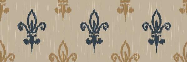 Ikat Damask Scandinavian embroidery, ikat seamless pattern tribal African, Ethnic nativity Digital textile Asian Design ancient art for Prints Fabric saree Mughal Swaths texture Kurti Kurtis Kurtas vector