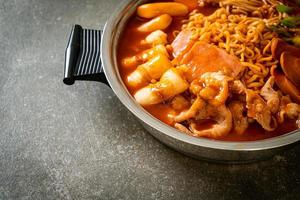 Budae Jjigae or Budaejjigae or Army stew or Army base stew photo