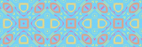 Ikat background batik textile seamless pattern digital vector design for Print saree Kurti Borneo Fabric border brush symbols swatches cotton