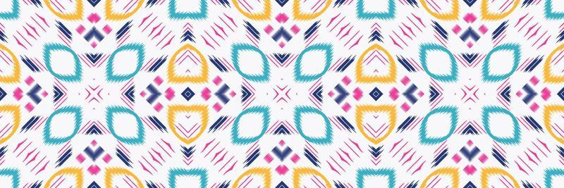 Batik Textile Ethnic ikat triangle seamless pattern digital vector design for Print saree Kurti Borneo Fabric border brush symbols swatches cotton