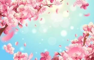 Peach Blossom Background vector