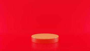 3D rendering illustration mock up Cylinder podiums circle abstract empty space. chinese new year, luxury abstract, valentines day, background photo