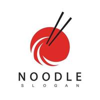 vector de logotipo de fideos. plantilla de logotipo adecuada para restaurantes japoneses e italianos