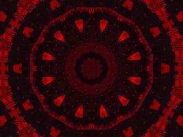 Dark red metallic kaleidoscope background. Abstract and symmetric pattern with horor vibes photo