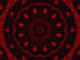 Dark red metallic kaleidoscope background. Abstract and symmetric pattern with horor vibes photo