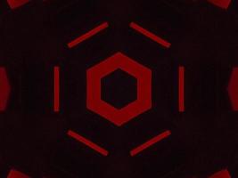 Dark red metallic kaleidoscope background. Abstract and symmetric pattern with horor vibes photo