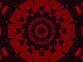 Dark red metallic kaleidoscope background. Abstract and symmetric pattern with horor vibes photo