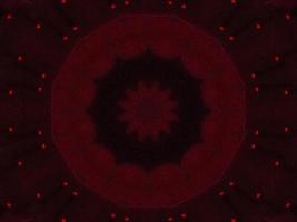 Dark red metallic kaleidoscope background. Abstract and symmetric pattern with horor vibes photo