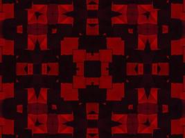 Dark red metallic kaleidoscope background. Abstract and symmetric pattern with horor vibes photo