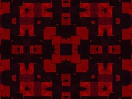 Dark red metallic kaleidoscope background. Abstract and symmetric pattern with horor vibes photo