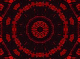 Dark red metallic kaleidoscope background. Abstract and symmetric pattern with horor vibes photo