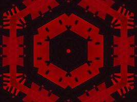 Dark red metallic kaleidoscope background. Abstract and symmetric pattern with horor vibes photo