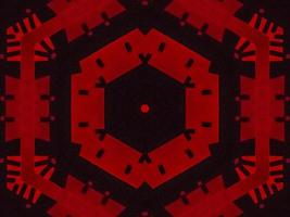 Dark red metallic kaleidoscope background. Abstract and symmetric pattern with horor vibes photo