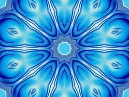 Dark blue watercolor kaleidoscioe floral pattern abstract unique symmetric and aesthetic background photo