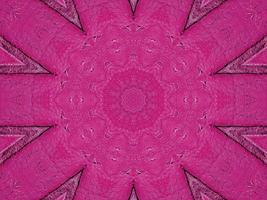 Magenta brick wall kaleidoscope pattern abstract unique symmetric and aesthetic background photo