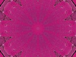 Magenta brick wall kaleidoscope pattern abstract unique symmetric and aesthetic background photo