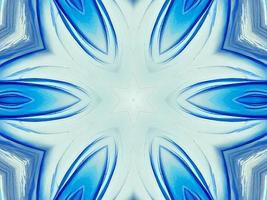 Dark blue watercolor kaleidoscioe floral pattern abstract unique symmetric and aesthetic background photo