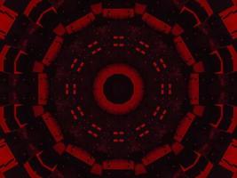 Dark red metallic kaleidoscope background. Abstract and symmetric pattern with horor vibes photo
