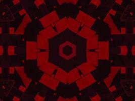 Dark red metallic kaleidoscope background. Abstract and symmetric pattern with horor vibes photo