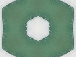 Green watercolor on the wall kaleidoscope background with abstract and unique pattern photo