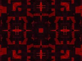 Dark red metallic kaleidoscope background. Abstract and symmetric pattern with horor vibes photo