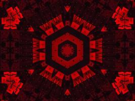 Dark red metallic kaleidoscope background. Abstract and symmetric pattern with horor vibes photo
