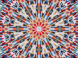 A colorful brick kaleidoscope background. Symmetric abstract and aesthetic pattern photo