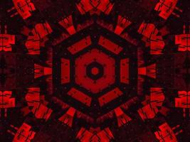 Dark red metallic kaleidoscope background. Abstract and symmetric pattern with horor vibes photo