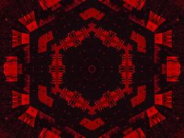 Dark red metallic kaleidoscope background. Abstract and symmetric pattern with horor vibes photo