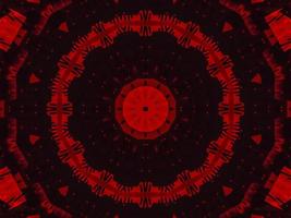 Dark red metallic kaleidoscope background. Abstract and symmetric pattern with horor vibes photo