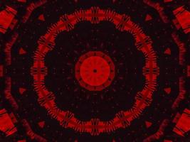 Dark red metallic kaleidoscope background. Abstract and symmetric pattern with horor vibes photo